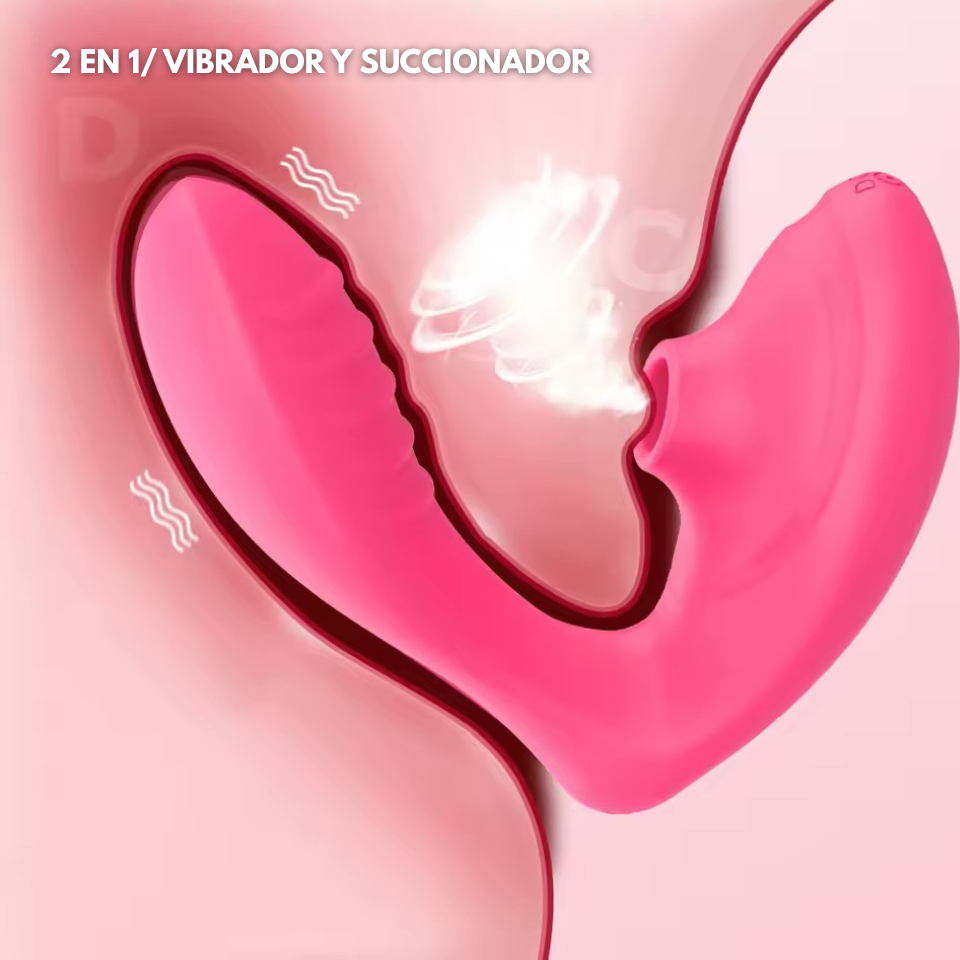 Vibrador y succionador 2 en 1