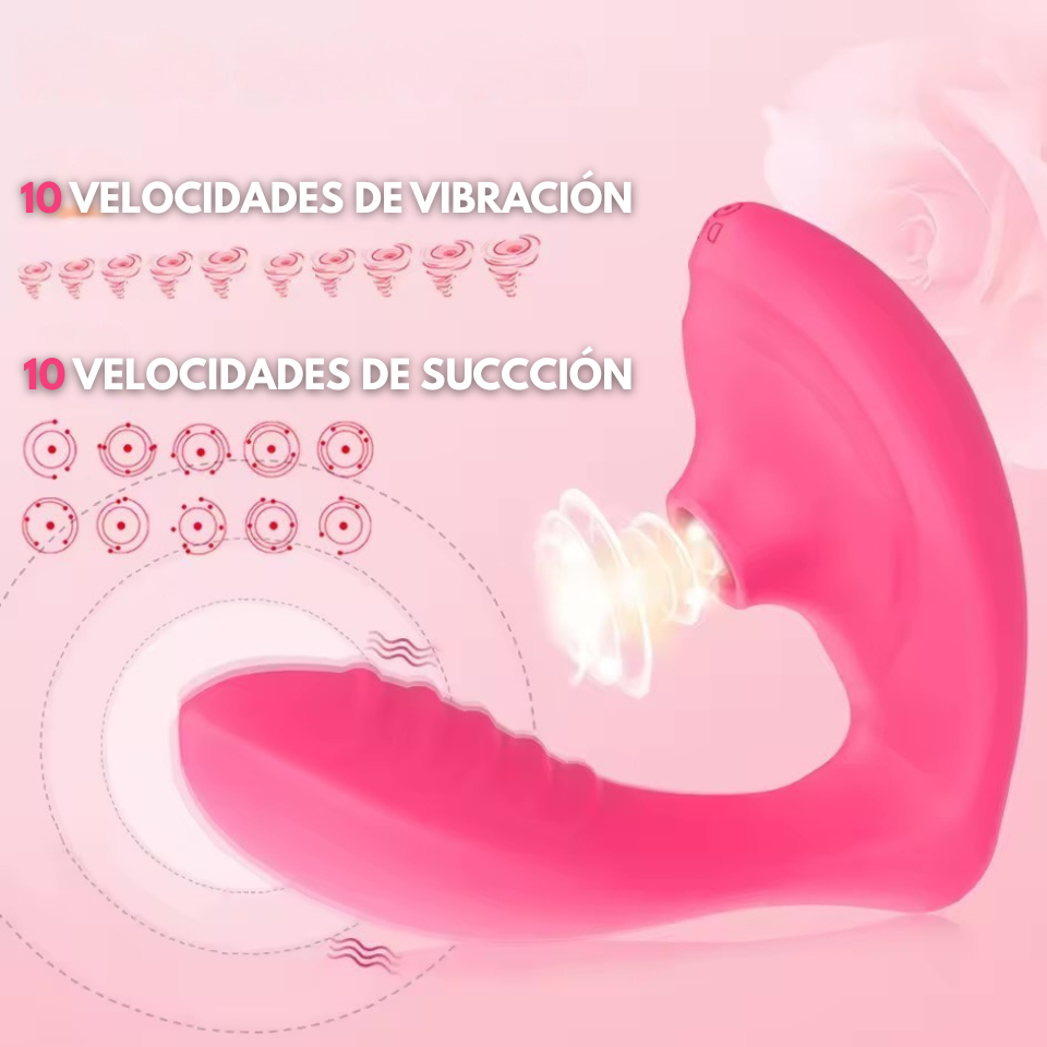 Vibrador y succionador 2 en 1