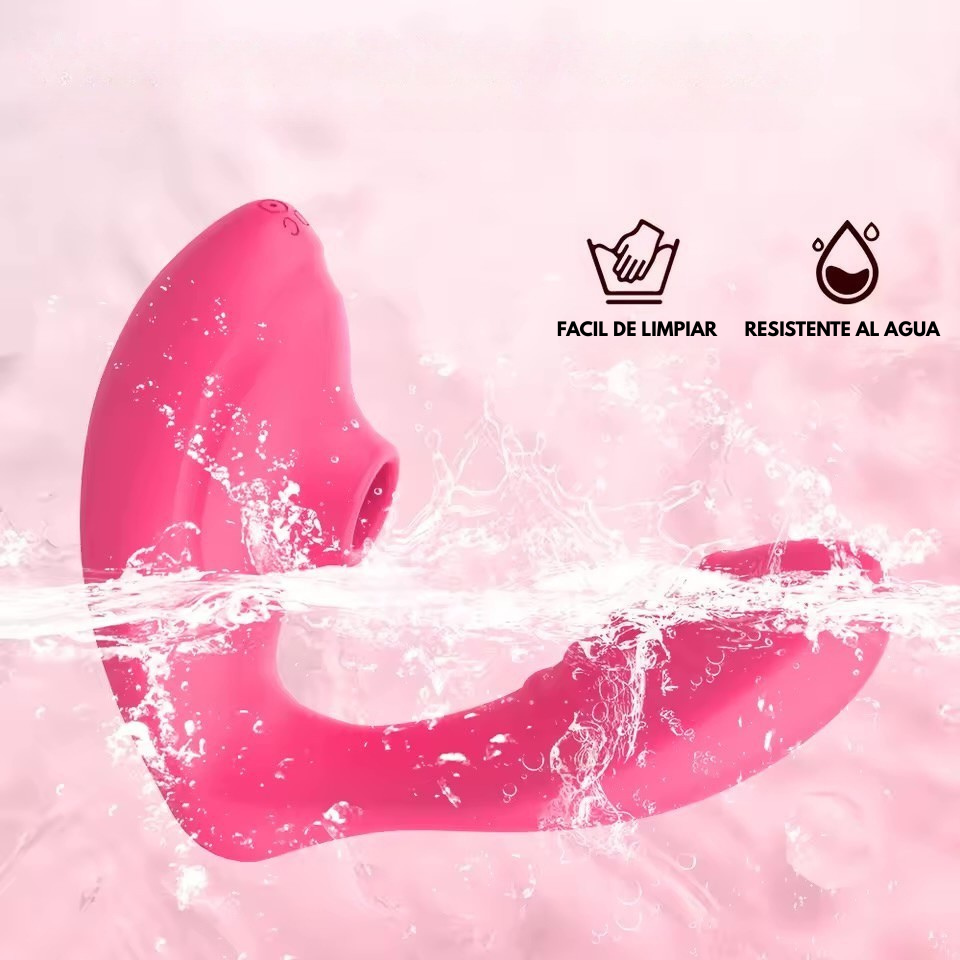 Vibrador y succionador 2 en 1