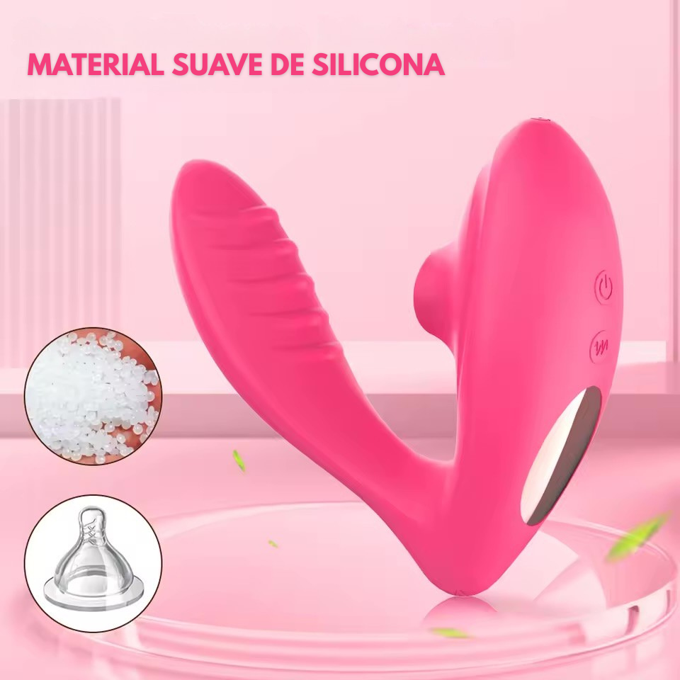 Vibrador y succionador 2 en 1