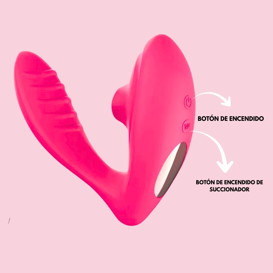 Vibrador y succionador 2 en 1