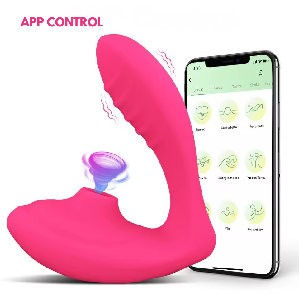 Vibrador y succionador 2 en 1